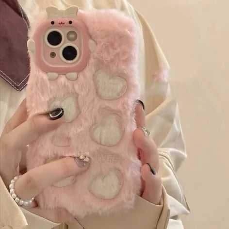 Plush Heart Phone Case