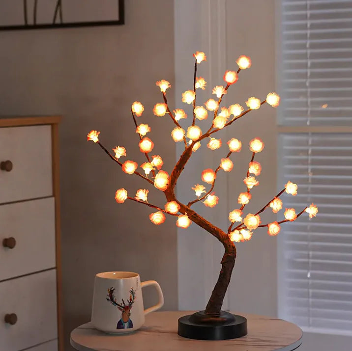 AutumnGlow Maple Leaf Tree Lamp