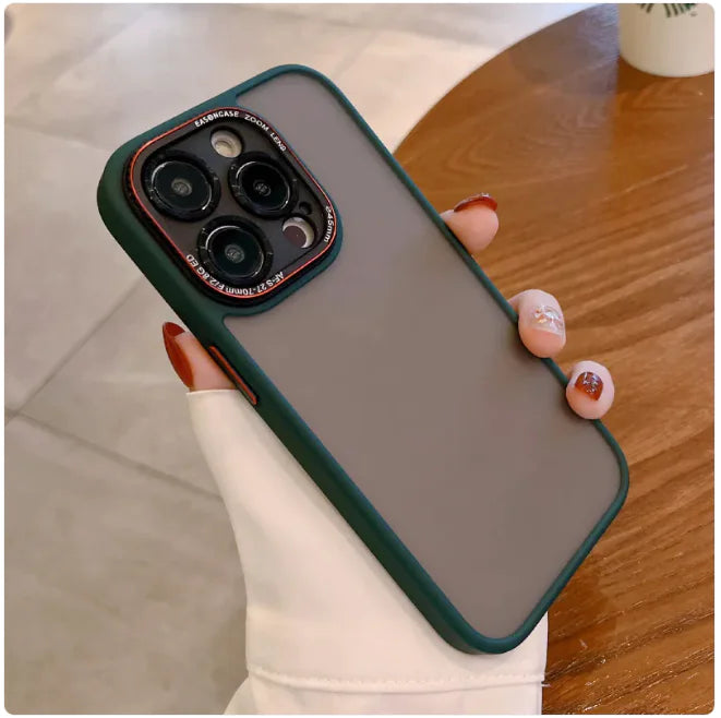 Skin Touch Matte Metal Lens Protective Case