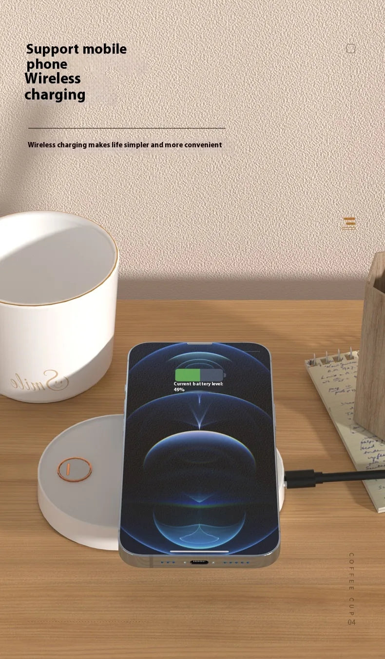 Constant Temperature Stirring Coffee Insulation Wireless Charger Heating Coaster