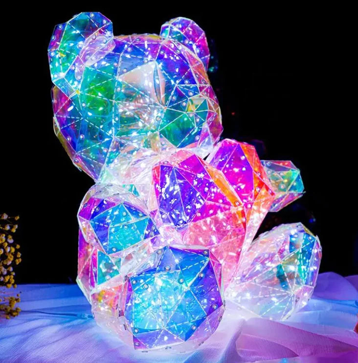 Colorful PVC LED Light Bear & Heart Decorations