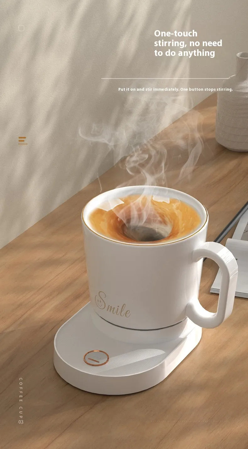 Constant Temperature Stirring Coffee Insulation Wireless Charger Heating Coaster